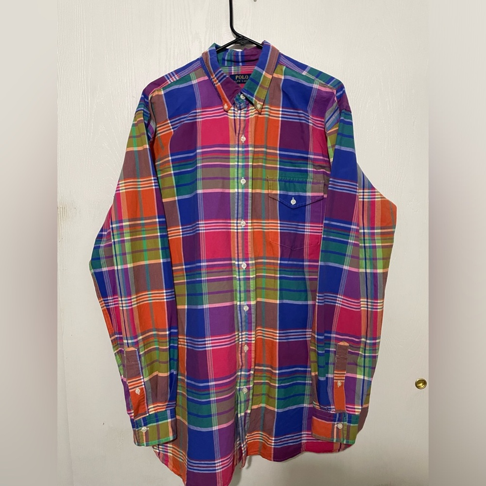 Ralph Lauren XLT men’s button down longsleeve dress shirt in multiple colors.